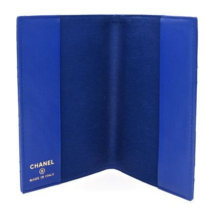 Chanel Calfskin Quilted Travel Wallet Passport Insert Blue 5 of 6