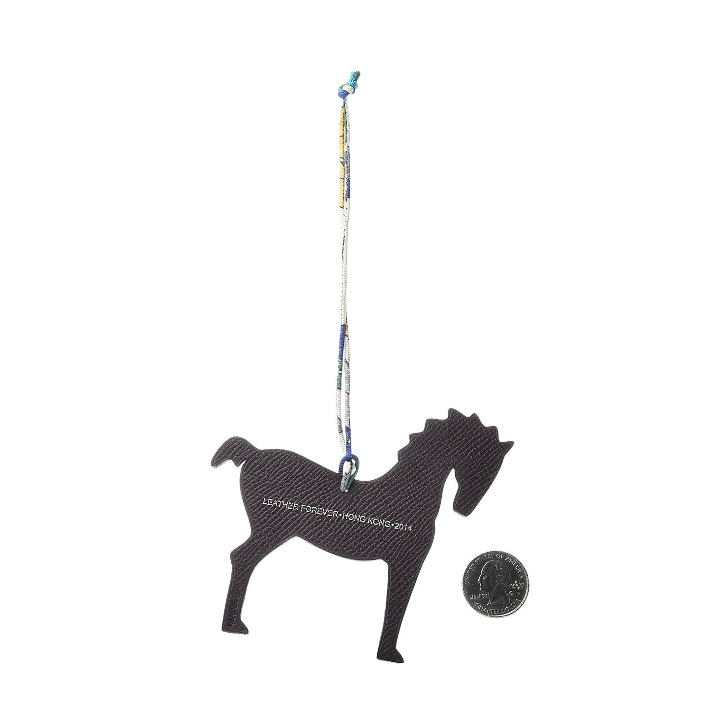Epsom Togo Petit H Horse Bag Charm Raisin Bambou