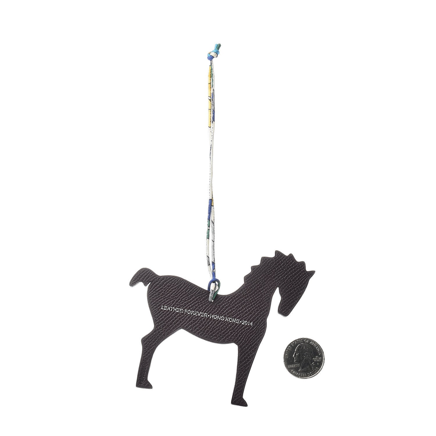 Hermes Epsom Togo Petit H Horse Bag Charm Raisin Bambou 2 of 5
