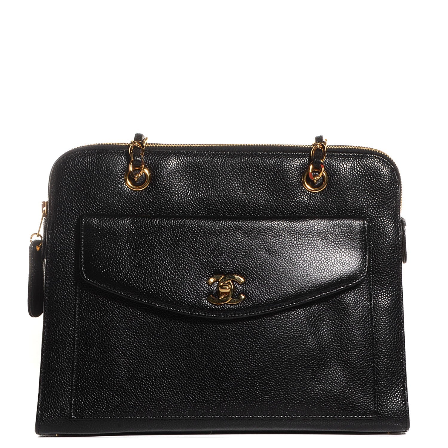 Chanel Caviar Flap Shoulder Bag Black 1 of 9