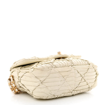 Chanel Pleated Calfskin Quilted Medallion Flap White 4 of 10
