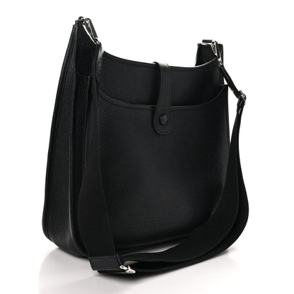 Hermes Taurillon Clemence EVELYNE III GM Black 3 of 10