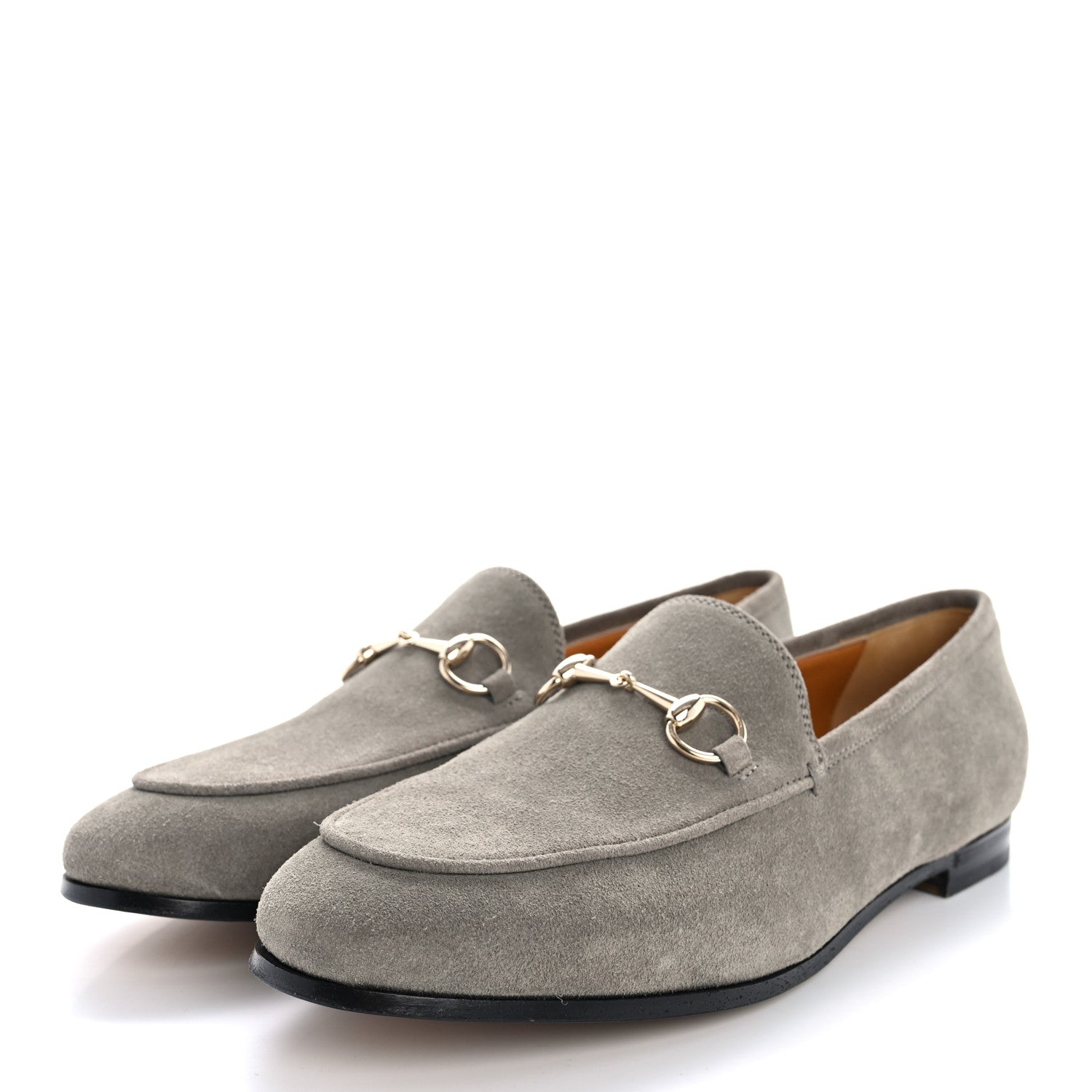 Gucci Suede Horsebit Womens Jordaan Loafers 38.5 New Fango 4 of 12