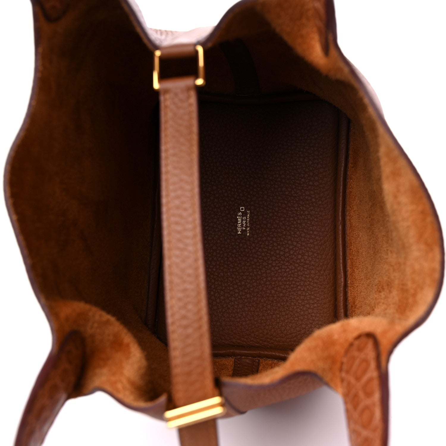 Hermes Taurillon Clemence Matte Alligator Picotin Lock Touch 18 PM Gold 5 of 13
