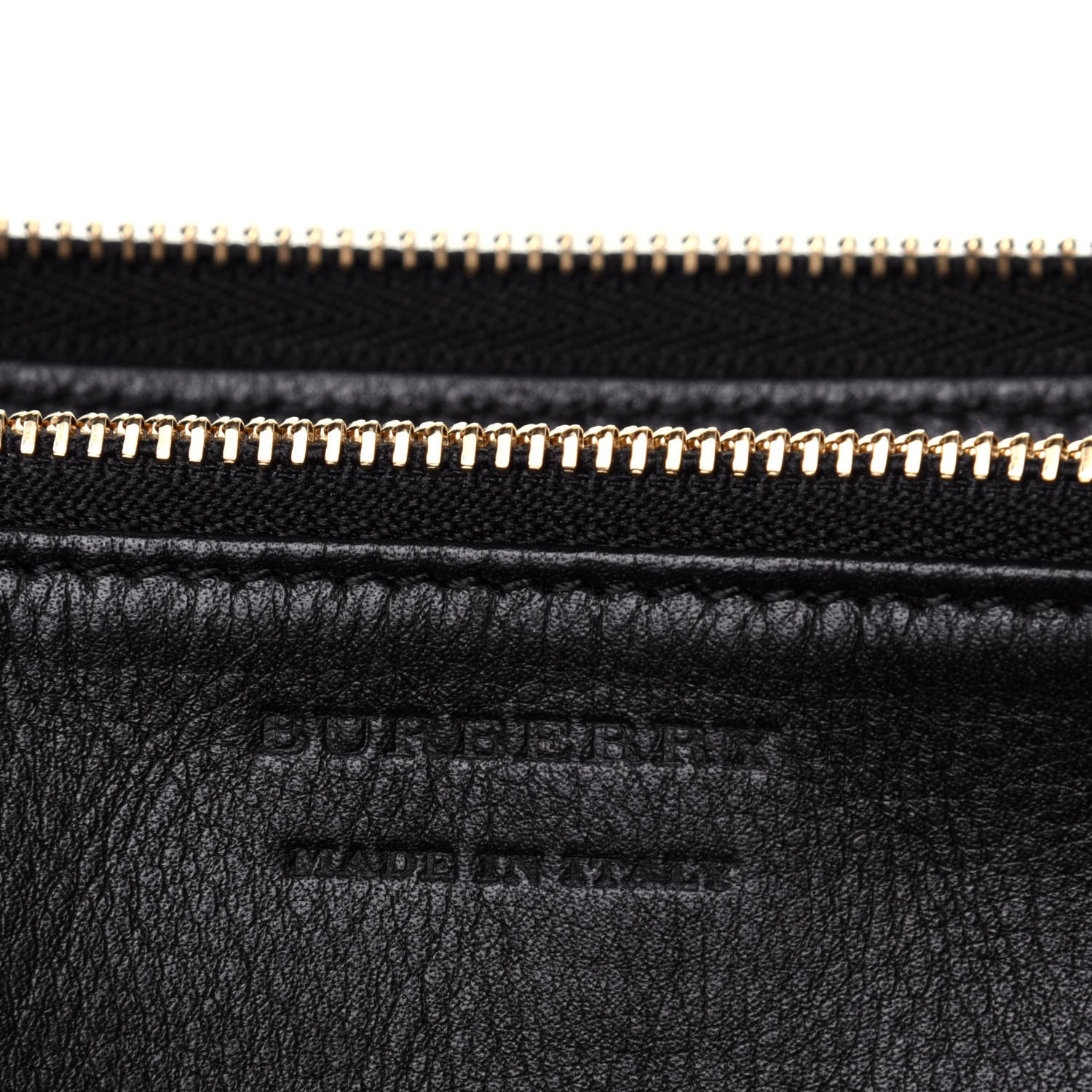 Burberry Calfskin House Check Elmore Zip Around Wallet Black 6 of 11
