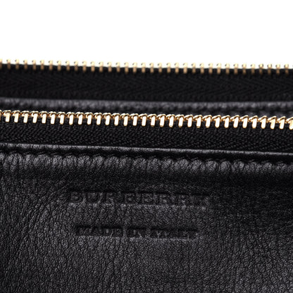 Burberry Calfskin House Check Elmore Zip Around Wallet Black 6 of 11