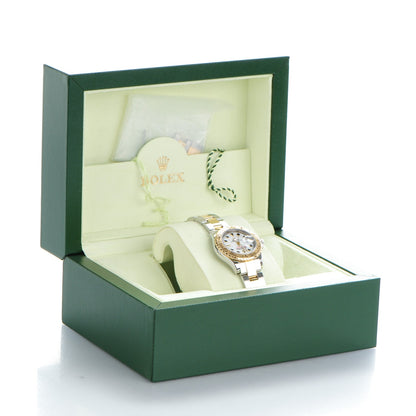 Rolex Stainless Steel 18K Yellow Gold 29mm Oyster Perpetual Date Yacht-Master Watch White 169623 9 of 9