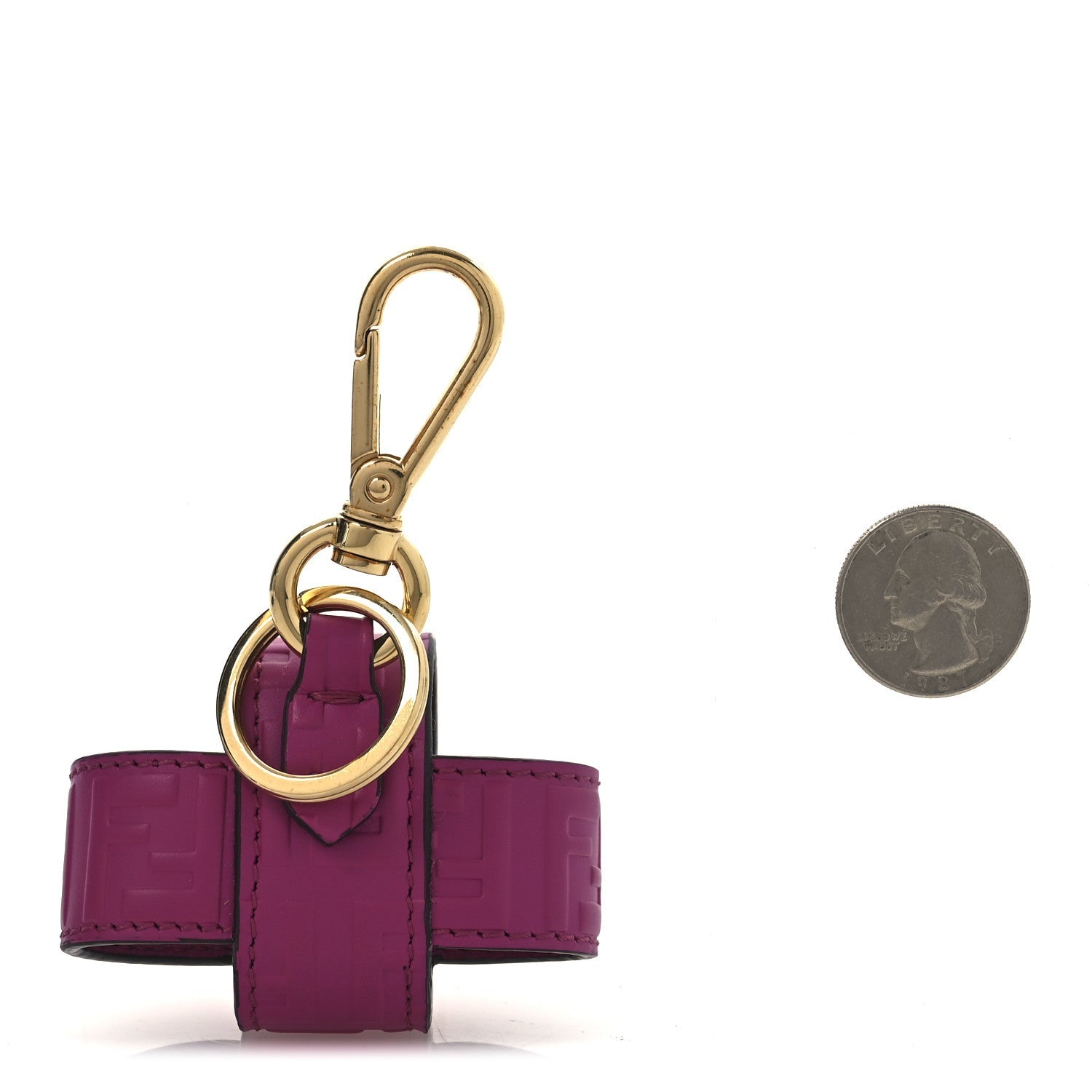 Fendi Vitello Soft F is Fendi AirPods Charm Pink 2 of 7