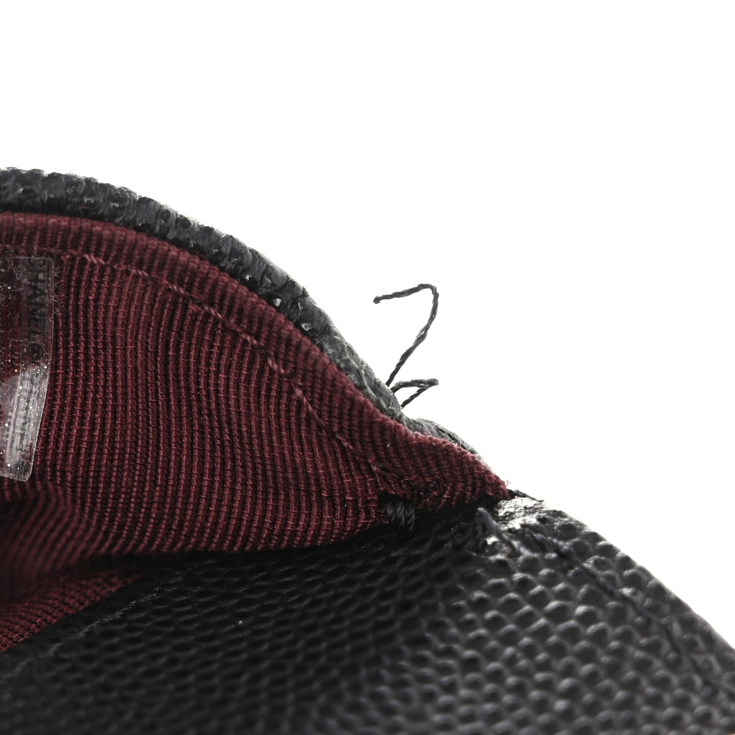 Caviar Quilted Glasses Case With Chain Black