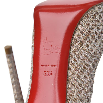 Christian Louboutin Glitter New Very Prive 120 Pumps 38.5 Silver Gold 7 of 16