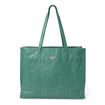 Prada Nappa Antique Tote Green 1 of 10