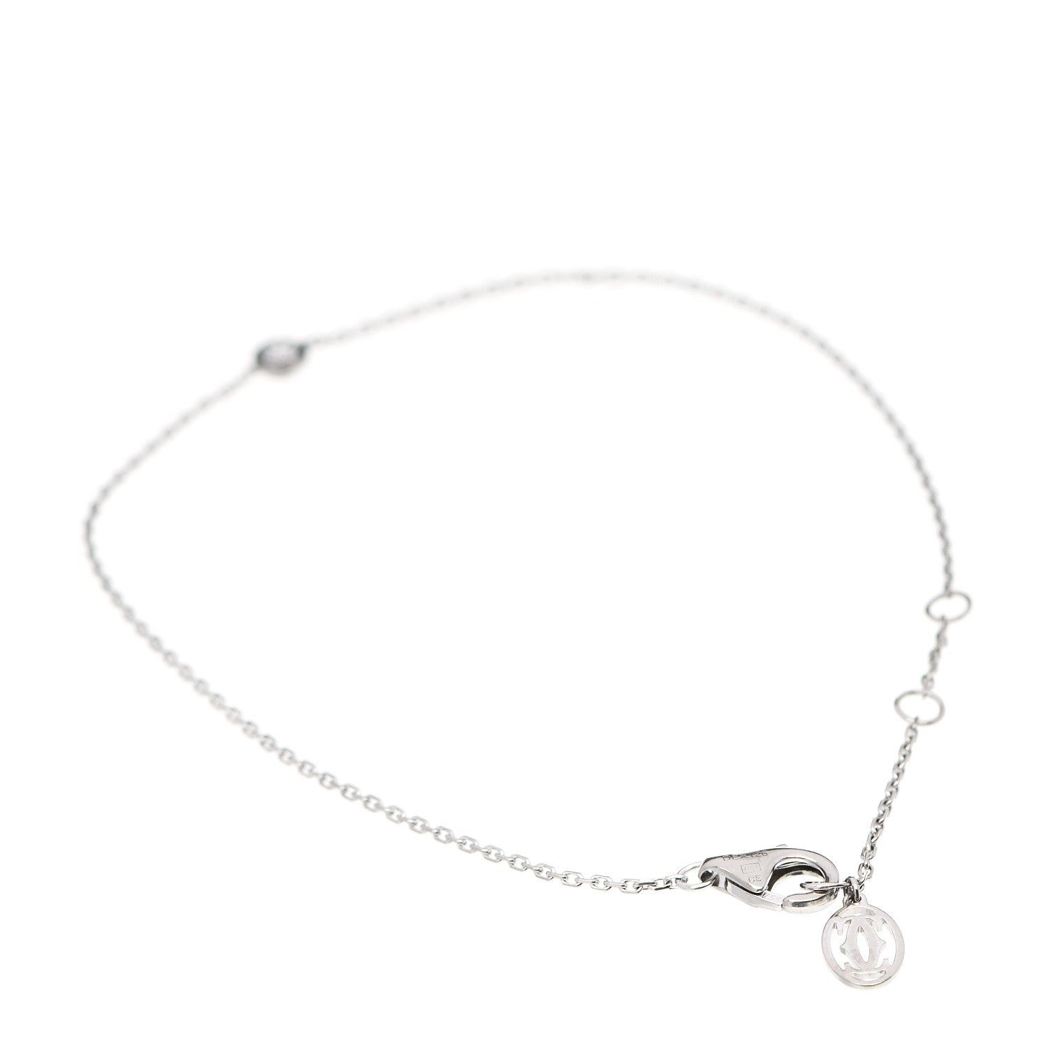 Cartier 18K White Gold Diamond XS D'Amour Bracelet 3 of 6
