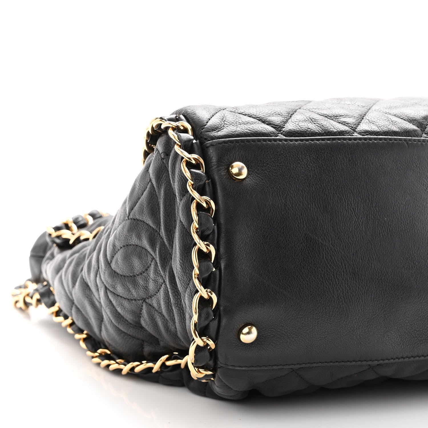 Chanel Calfskin Quilted Large Chain Me Hobo Black 8 of 9