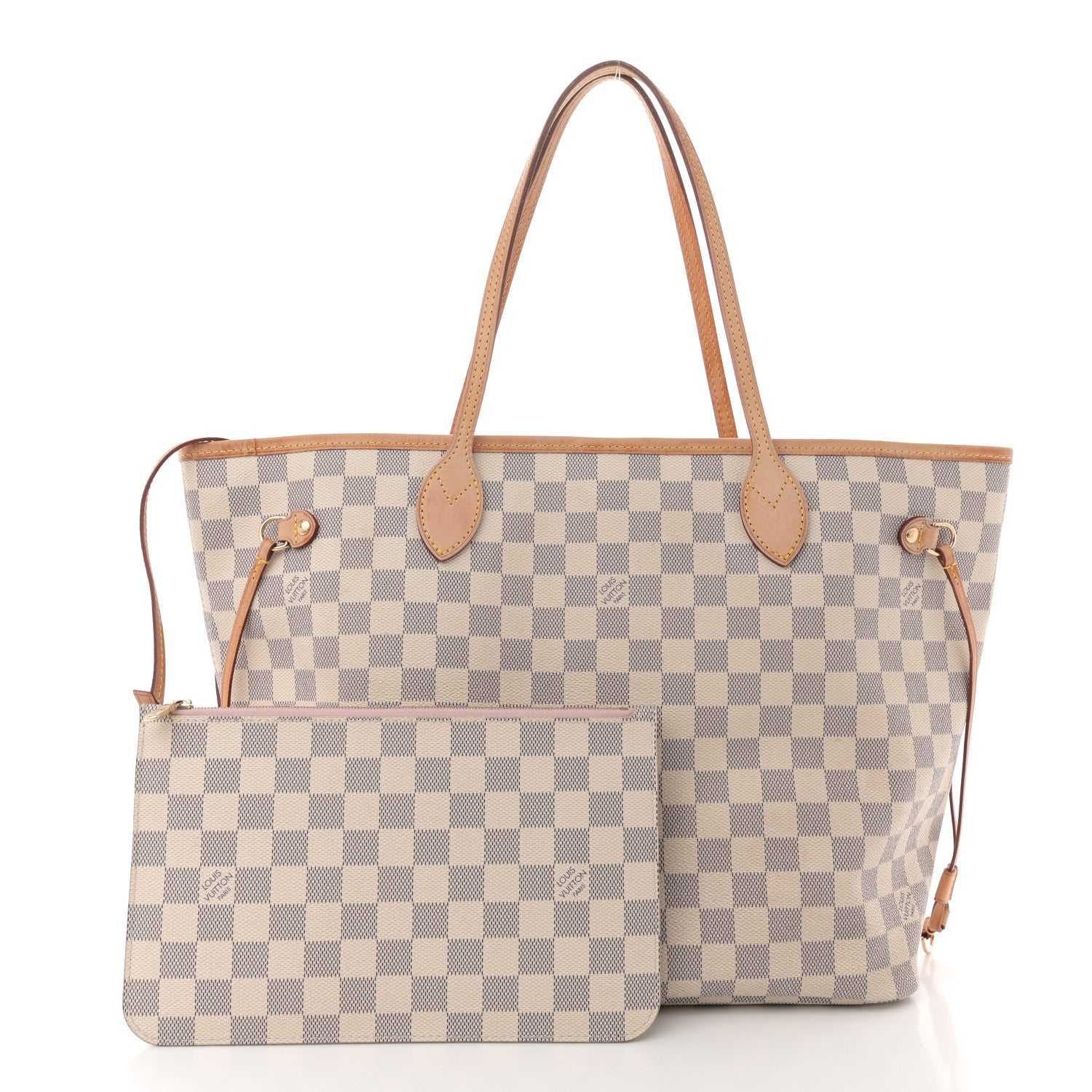 Louis Vuitton Damier Azur Neo Neverfull MM Rose Ballerine 2 of 13