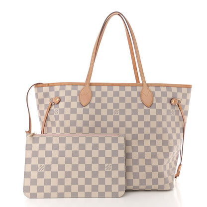 Louis Vuitton Damier Azur Neo Neverfull MM Rose Ballerine 2 of 13