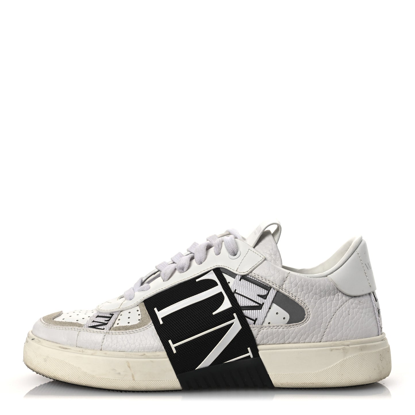 Calfskin Womens VL7N Sneakers 37 Black White