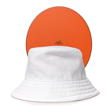 Hermes Cotton Bucket Hat White 9 of 9