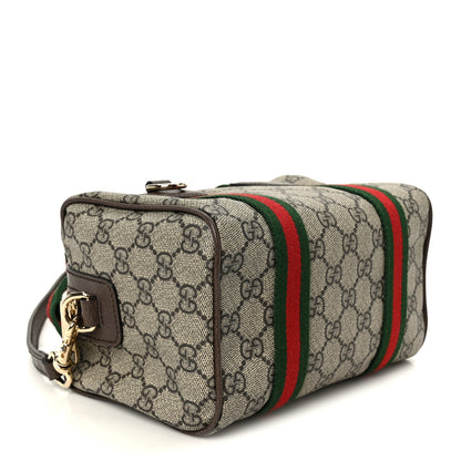 Gucci GG Supreme Web Mini GG Top Handle Bag Beige Ebony New Acero 4 of 11