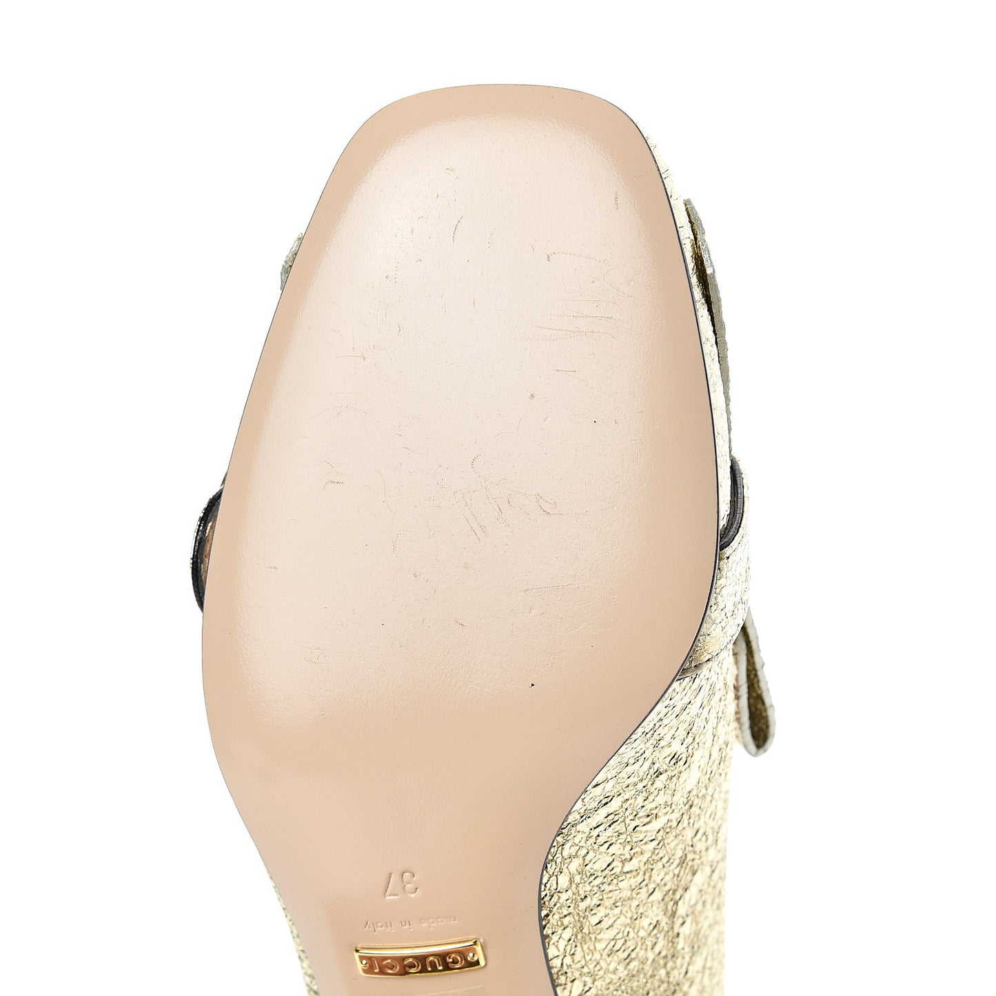 Galassia GG Marmont Fringe 50mm Loafer Pumps 37 Platino