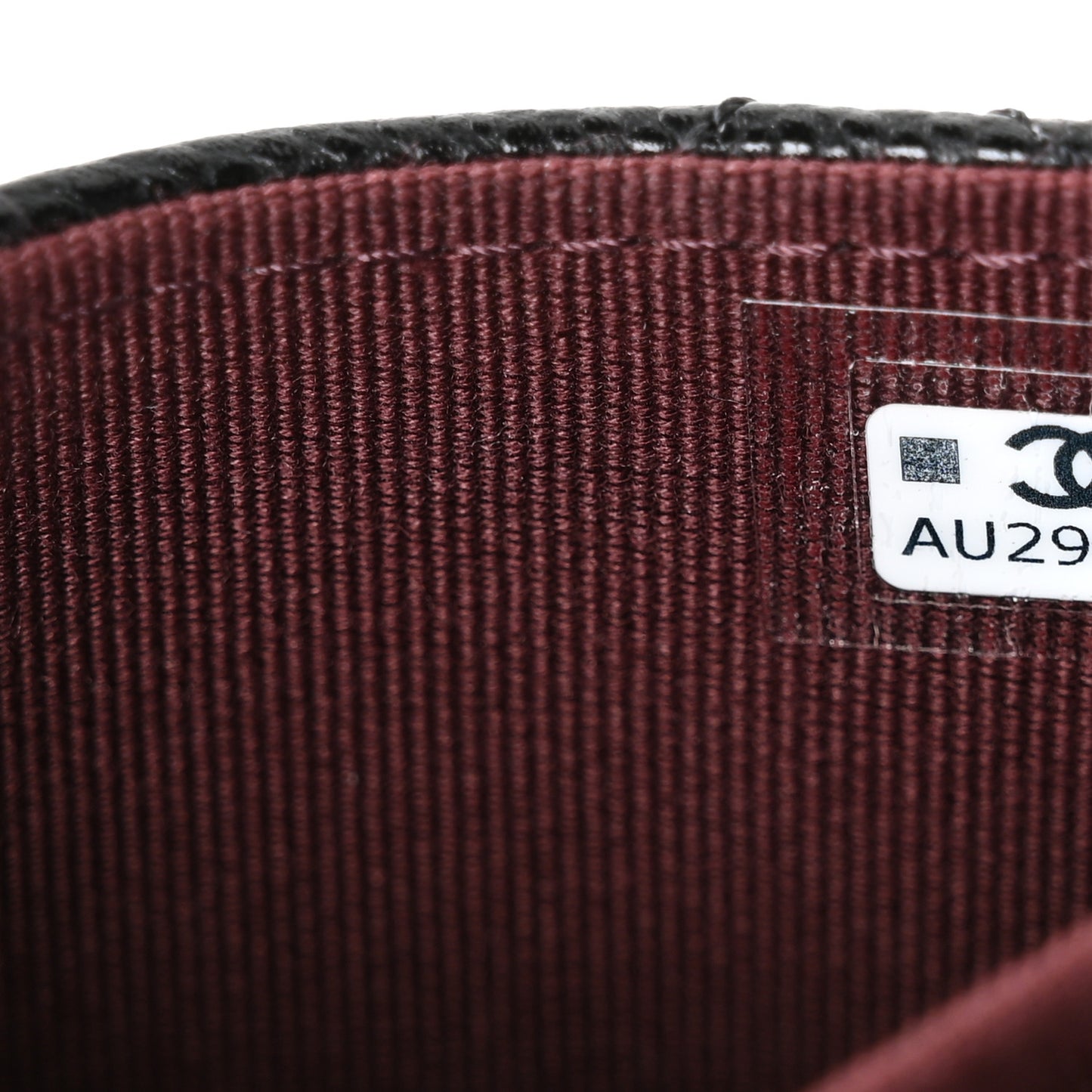 Caviar Quilted Flap Card Holder On Chain Black