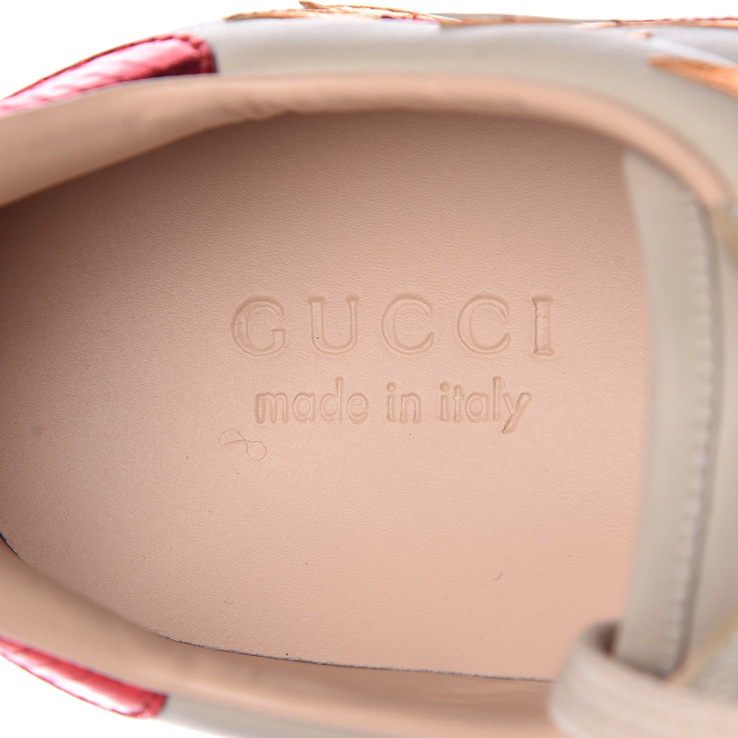 Gucci Calfskin Ayers Web Flames Embroidered Mens Ace Sneakers 10.5 Off White 8 of 9