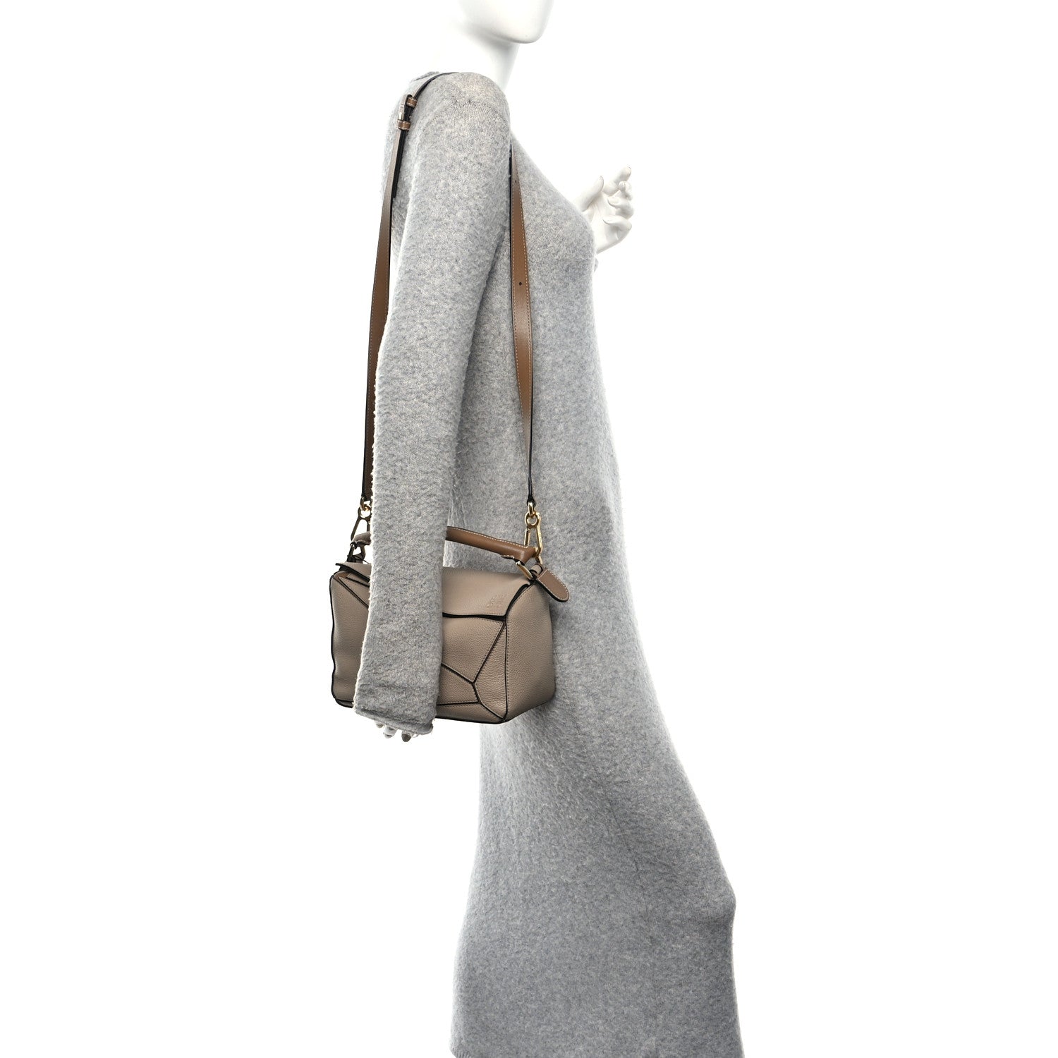 Loewe Calfskin Small Puzzle Bag Sand Mink 2 of 12