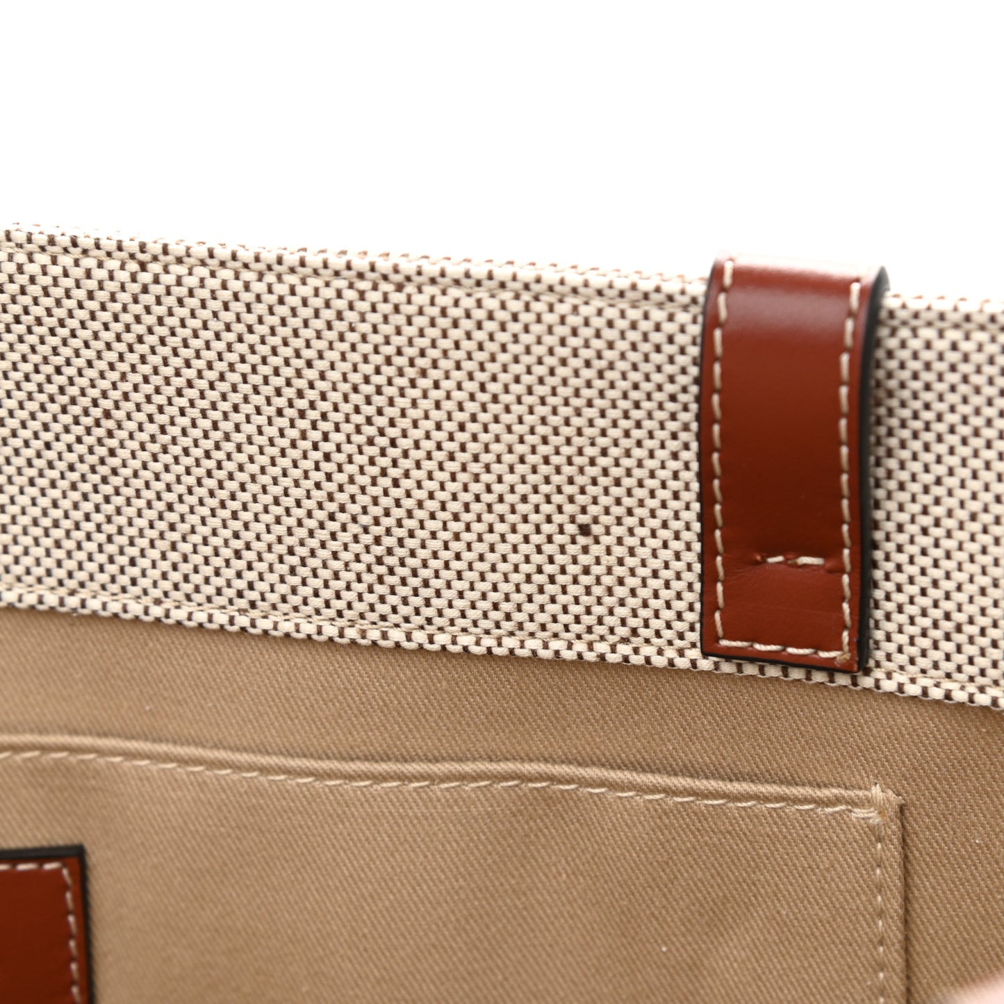 Cotton Calfskin Medium Woody Ribbon Tote White Brown