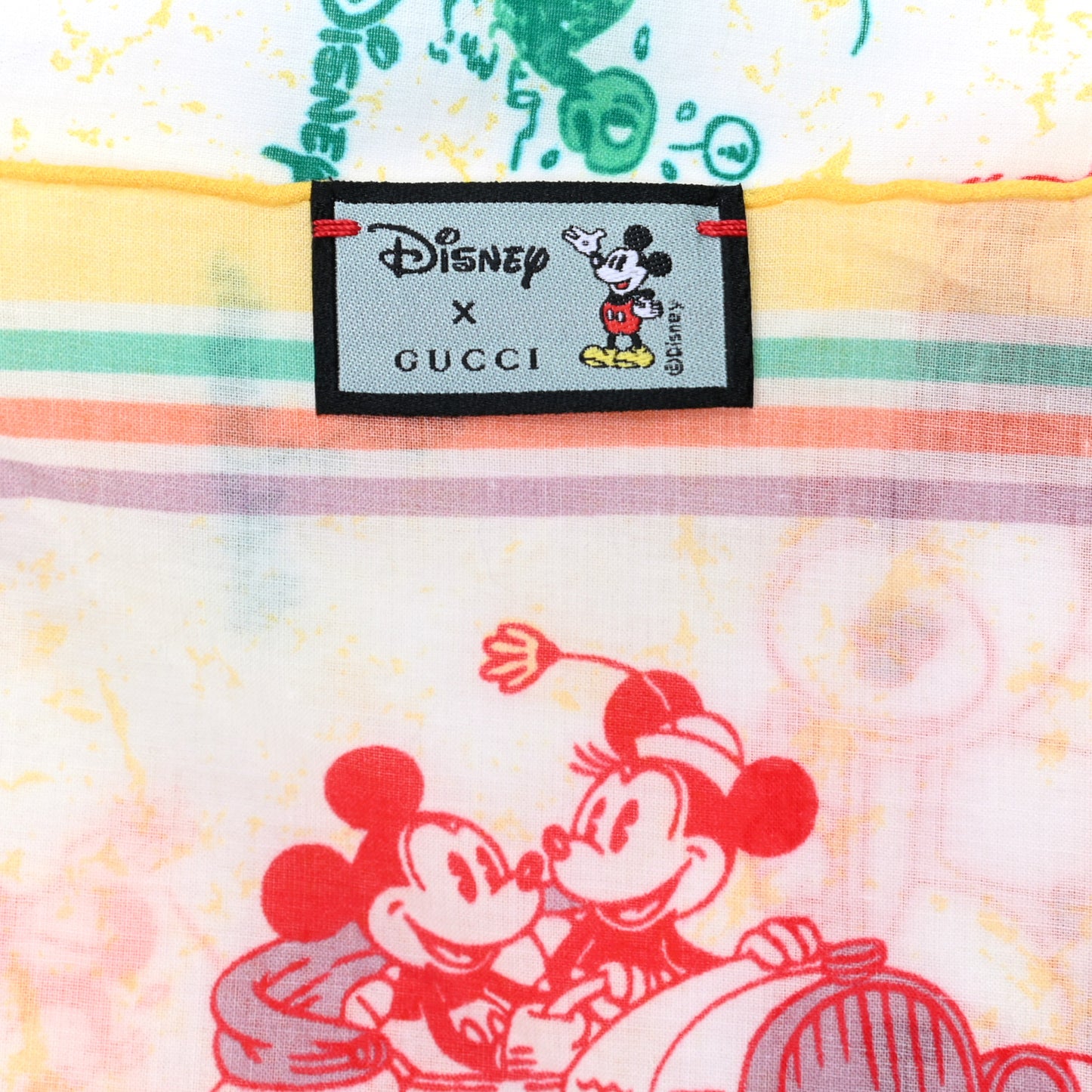 X DISNEY Cotton Mickey Minnie Mouse Scarf Multicolor