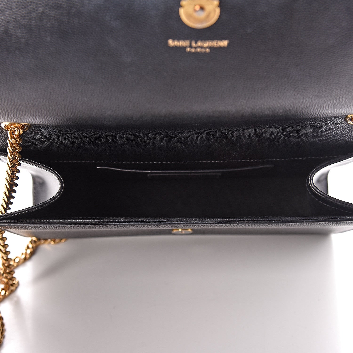 Saint Laurent Grain De Poudre Medium Classic Monogram Kate Satchel Black 5 of 11