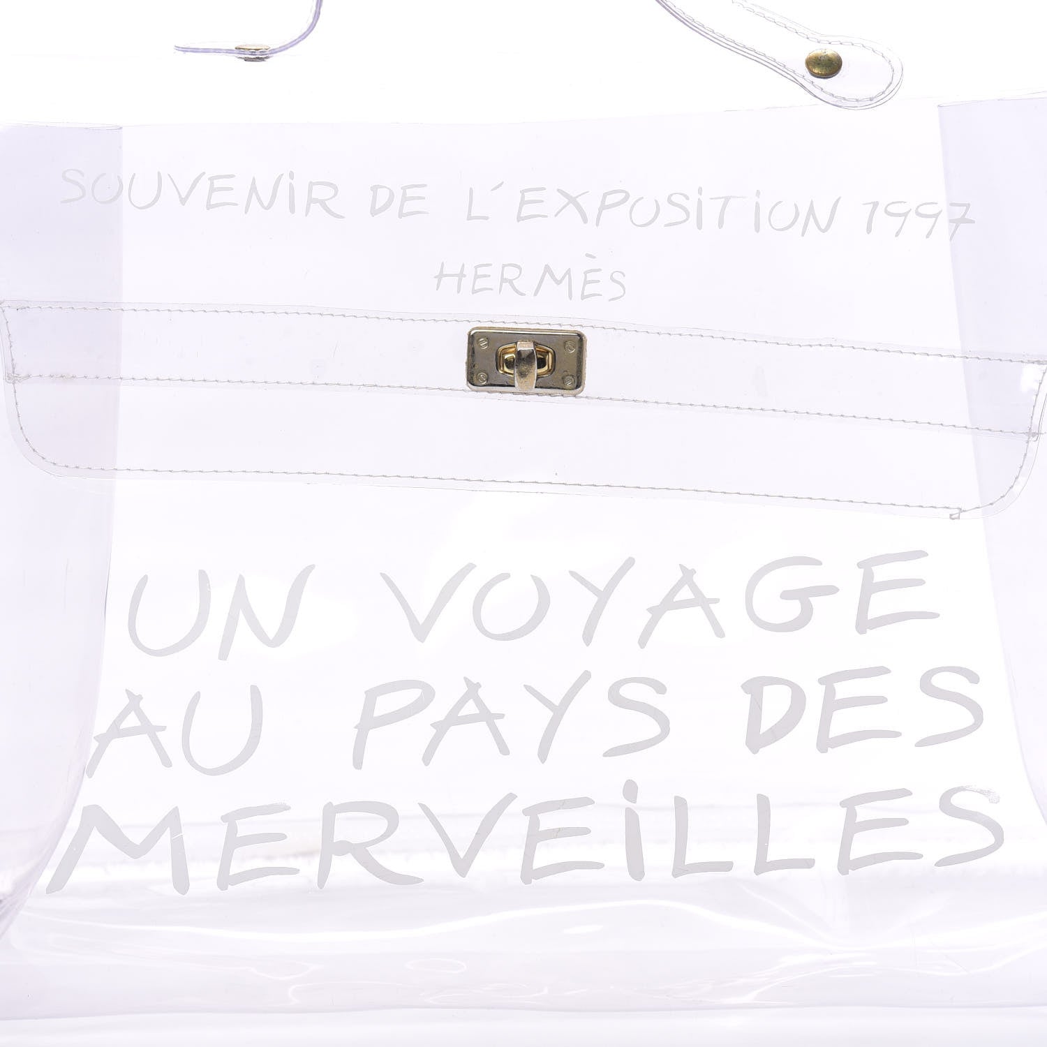 Hermes Vinyl Souvenir De L'Exposition Kelly Transparent 4 of 11