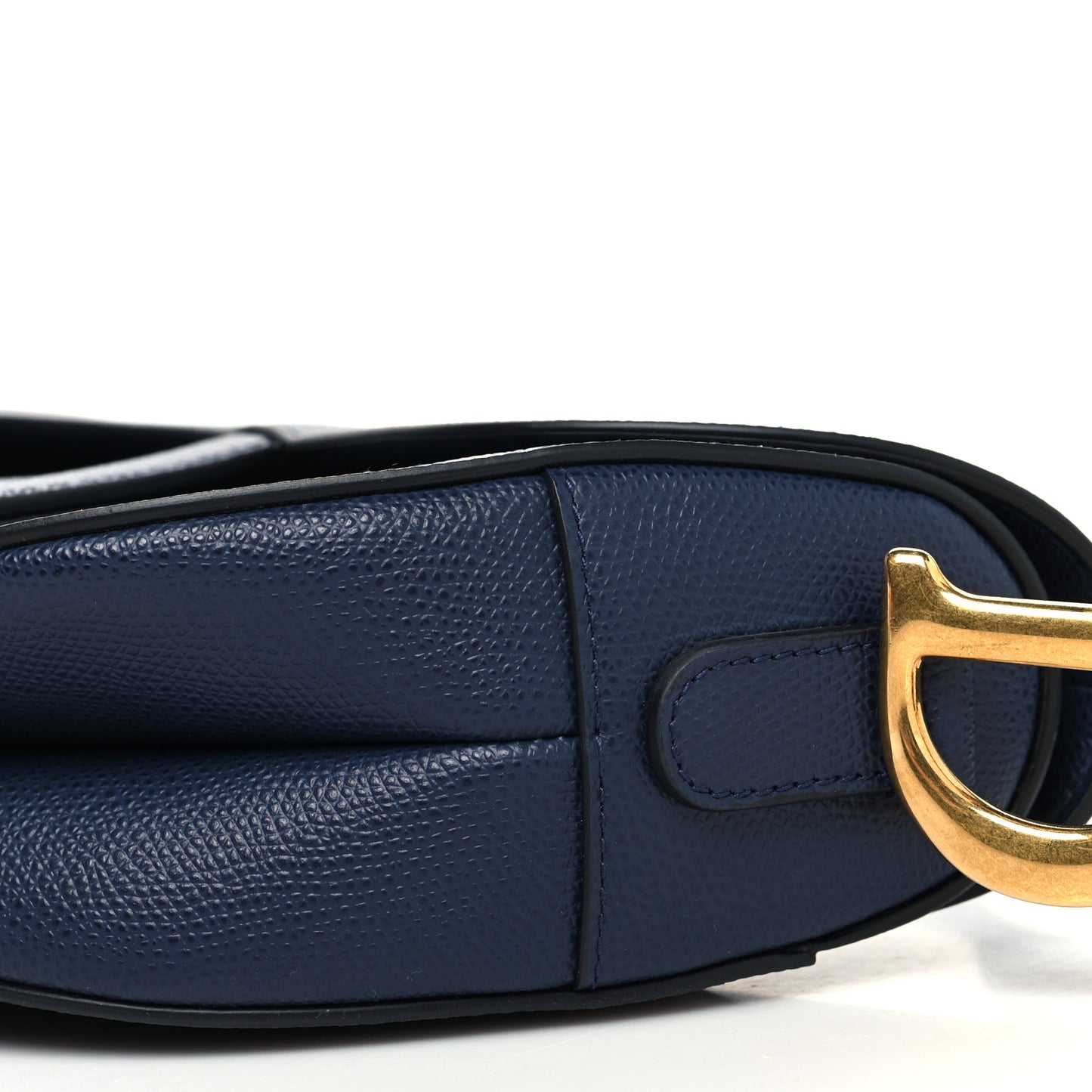 Grained Calfskin Saddle Bag Navy