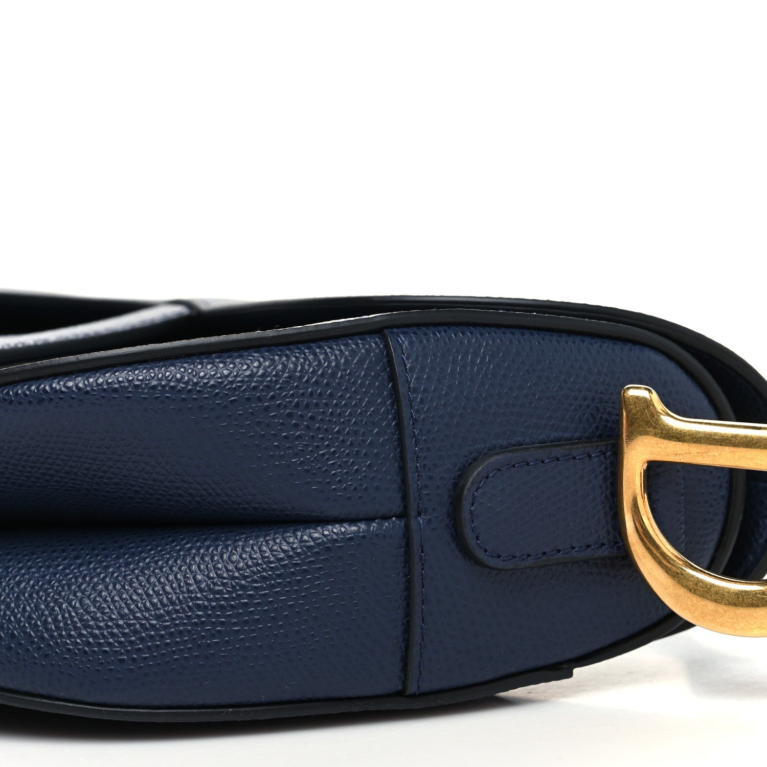 Christian Dior Grained Calfskin Saddle Bag Navy 10 of 11