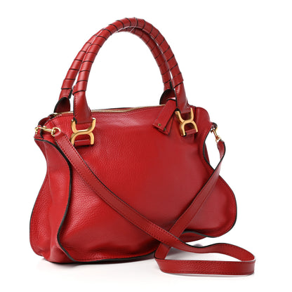 Chloe Calfskin Medium Marcie Satchel Red 3 of 10