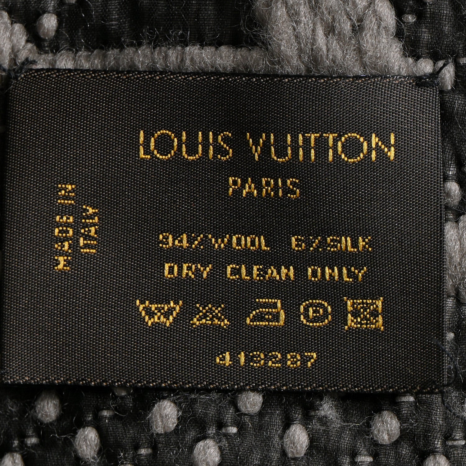 Louis Vuitton Wool Silk Logomania Scarf Verone 3 of 3