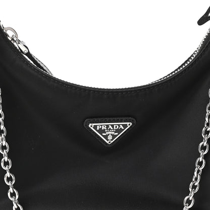 Prada Nylon Re-Edition 2005 Shoulder Bag Black 8 of 10
