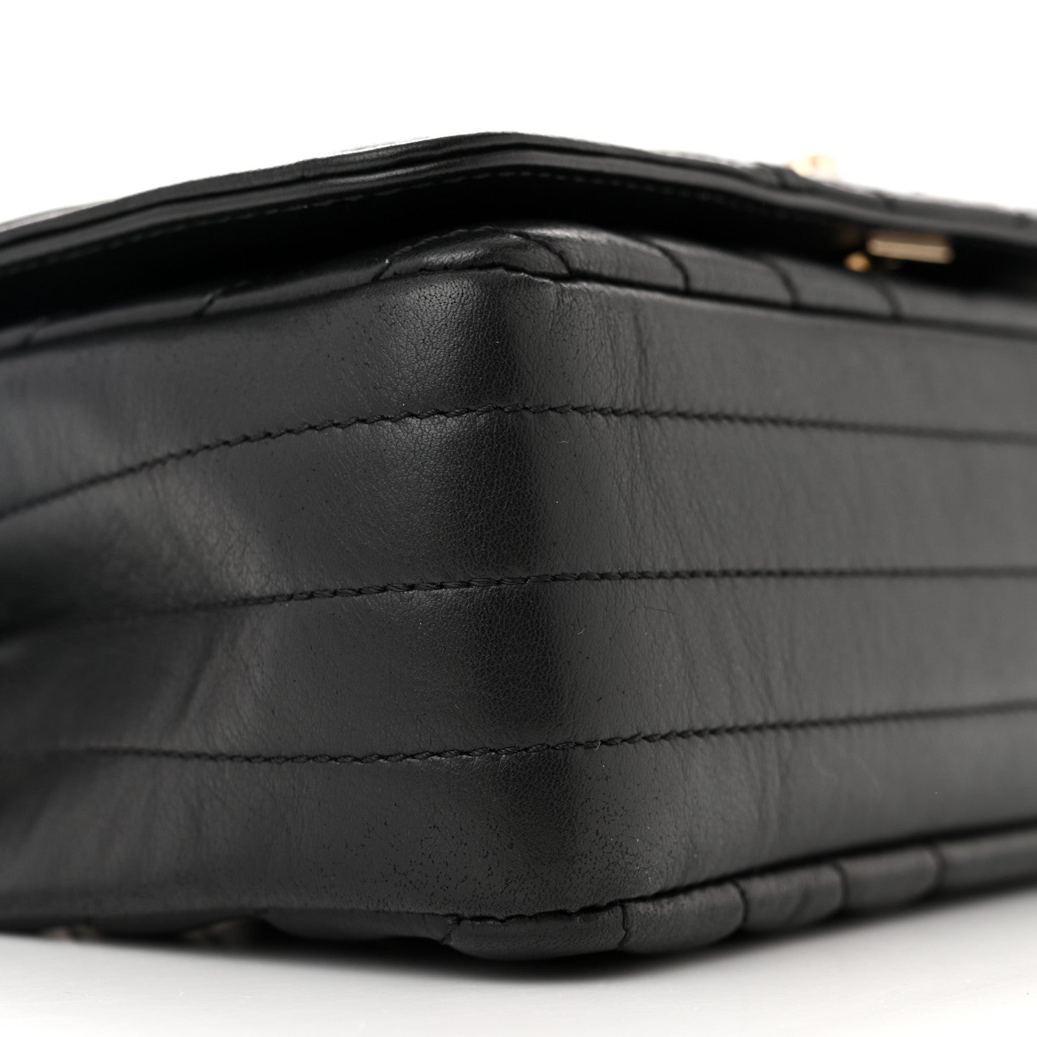 Chanel Calfskin Chevron Quilted Mini Statement Flap Black 9 of 11