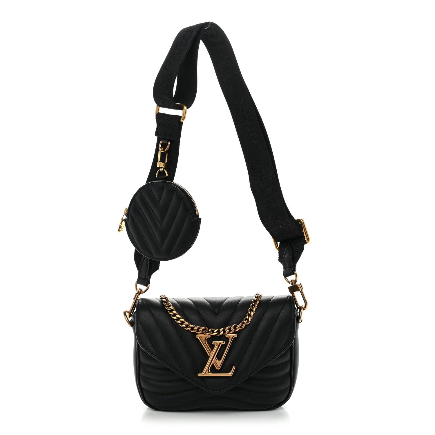 Louis Vuitton Calfskin New Wave Multi Pochette Black 1 of 9