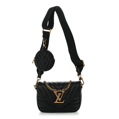 Louis Vuitton Calfskin New Wave Multi Pochette Black 1 of 9