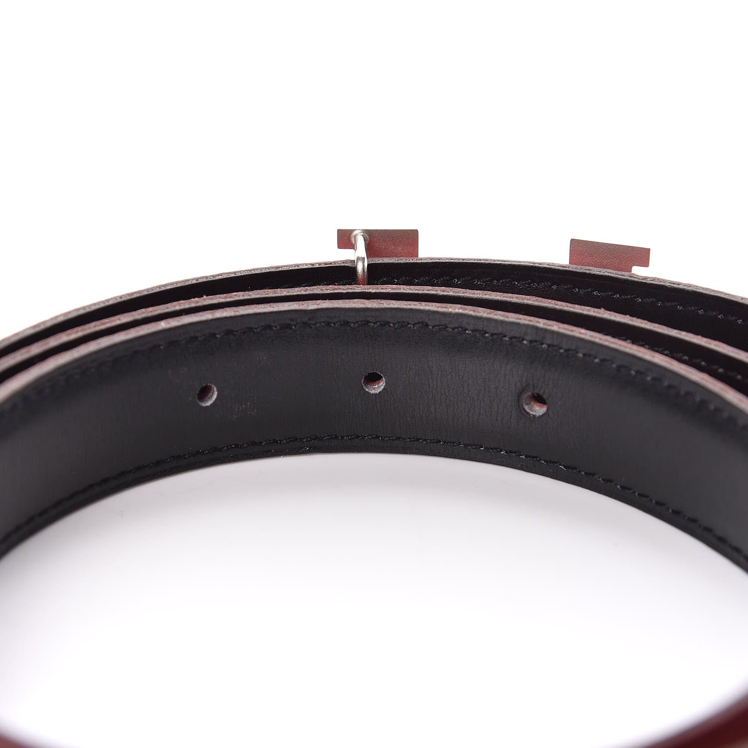Hermes Box Togo 24mm Mini Constance H Belt Black Rouge Garance 4 of 6