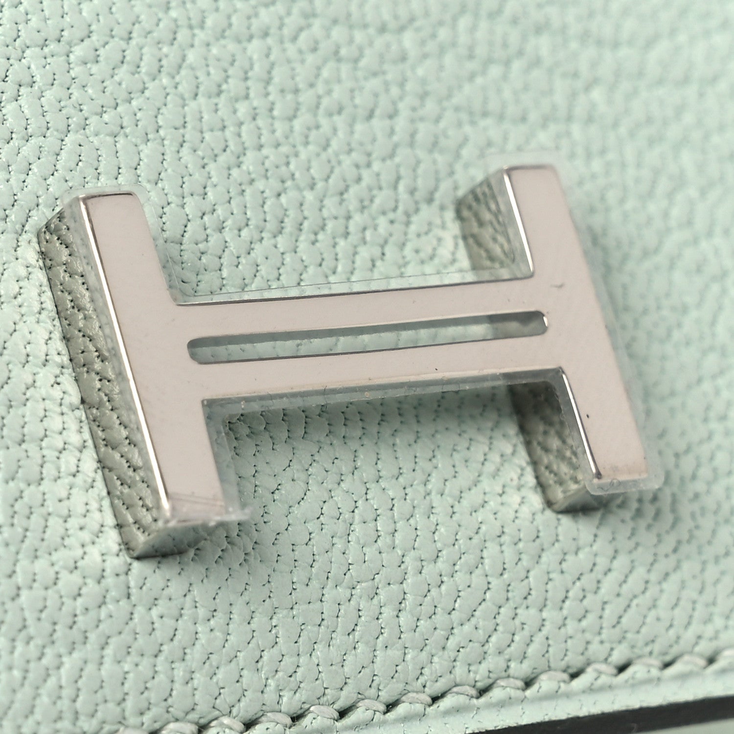 Hermes Chevre Mysore Tri-Fold Compact Bearn Wallet Vert Peppermint 8 of 9