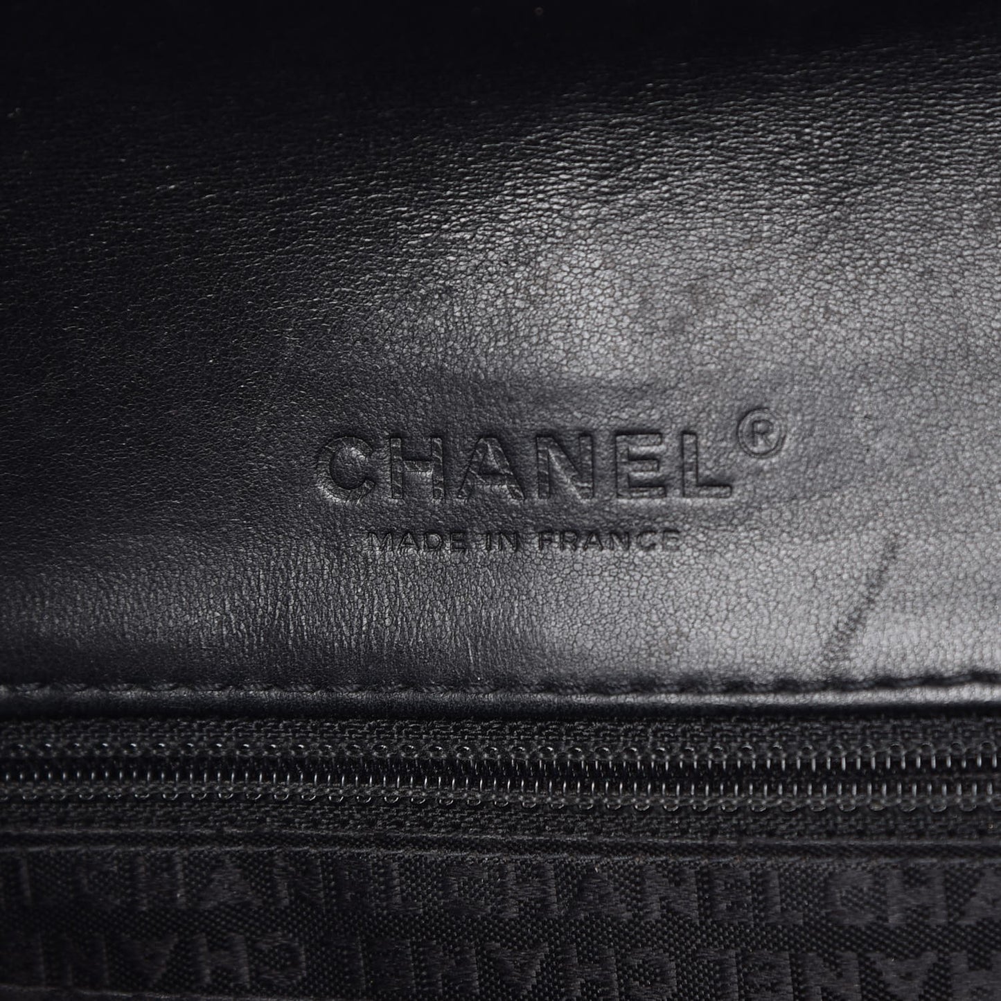 Lambskin Quilted CC Chocolate Bar Flap Black