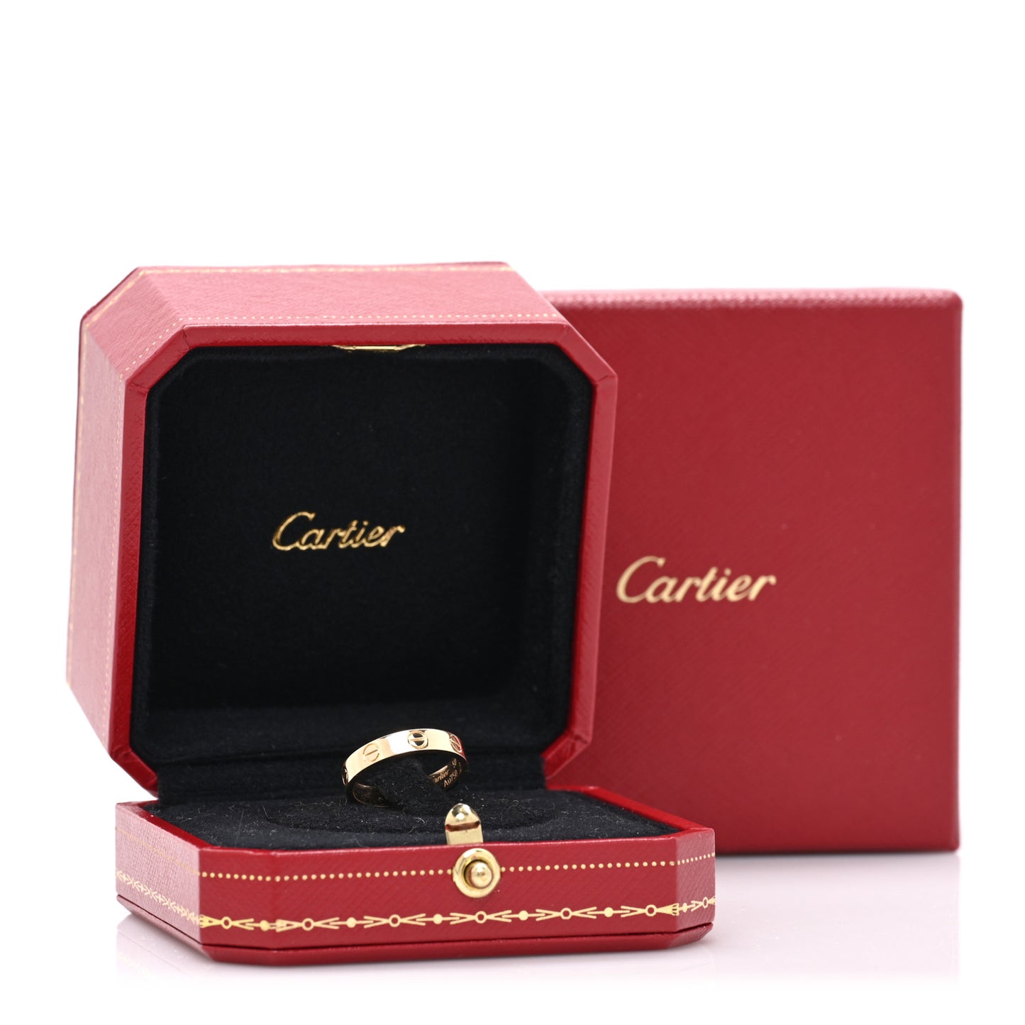 18K Yellow Gold 3.5mm LOVE Wedding Band Ring 50 5.25