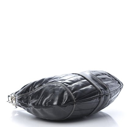 Gucci Patent Calfskin Medium Snow Glam Hobo Black 4 of 15