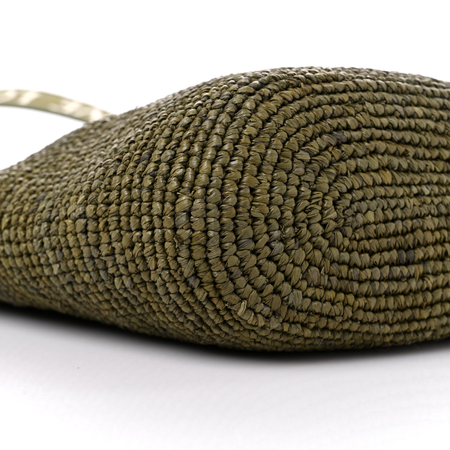 Loewe Raffia Mini Slit Tote Bag Natural Olive 6 of 7
