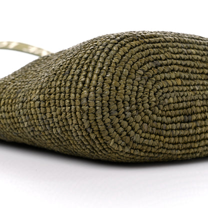 Loewe Raffia Mini Slit Tote Bag Natural Olive 6 of 7
