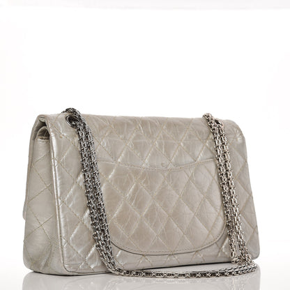 Chanel Metallic Aged Calfskin Quilted 2.55 Reissue 226 Flap Silver 4 of 9