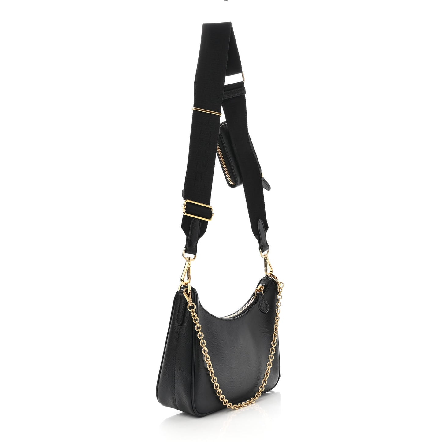 Saffiano Lux Re-Edition 2005 Shoulder Bag Black