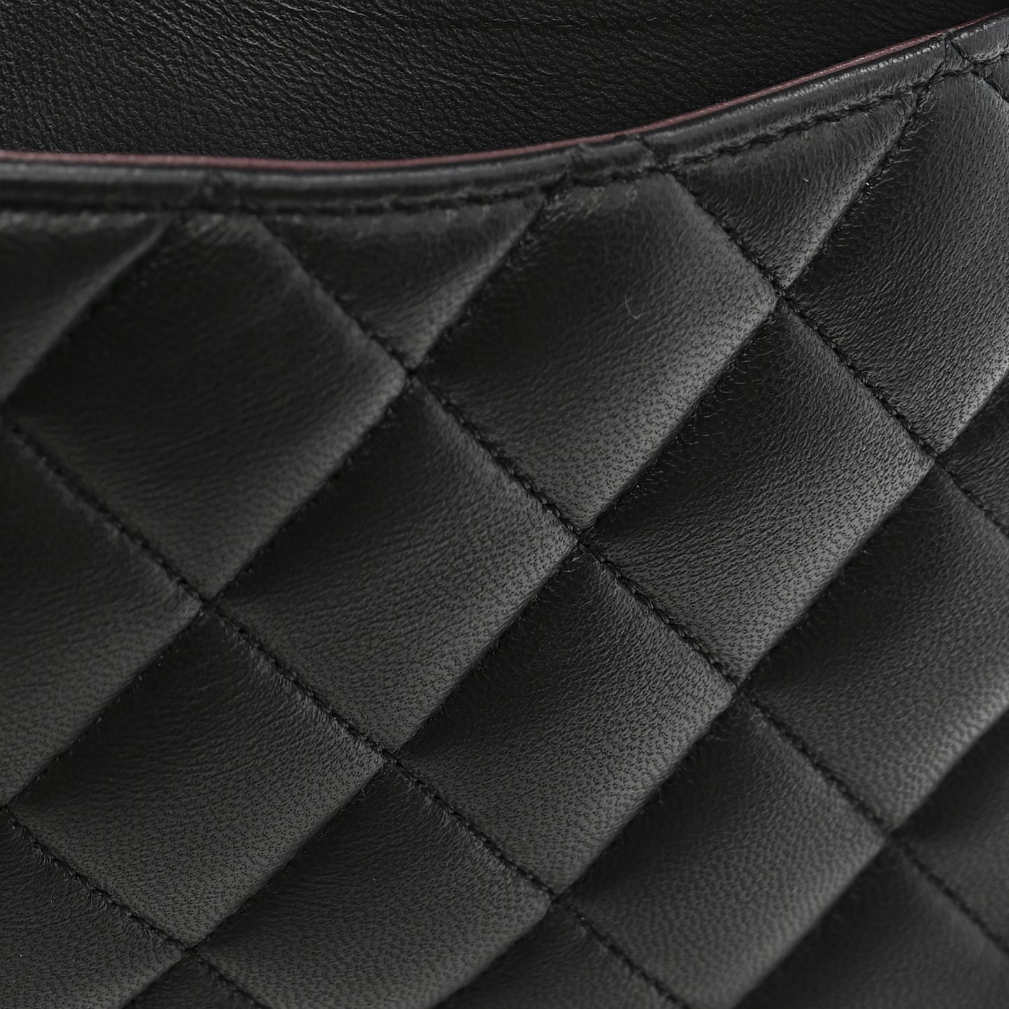 Lambskin Quilted Small Double Flap Black