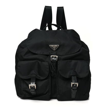Prada Tessuto Nylon Saffiano Medium Backpack Black 1 of 9