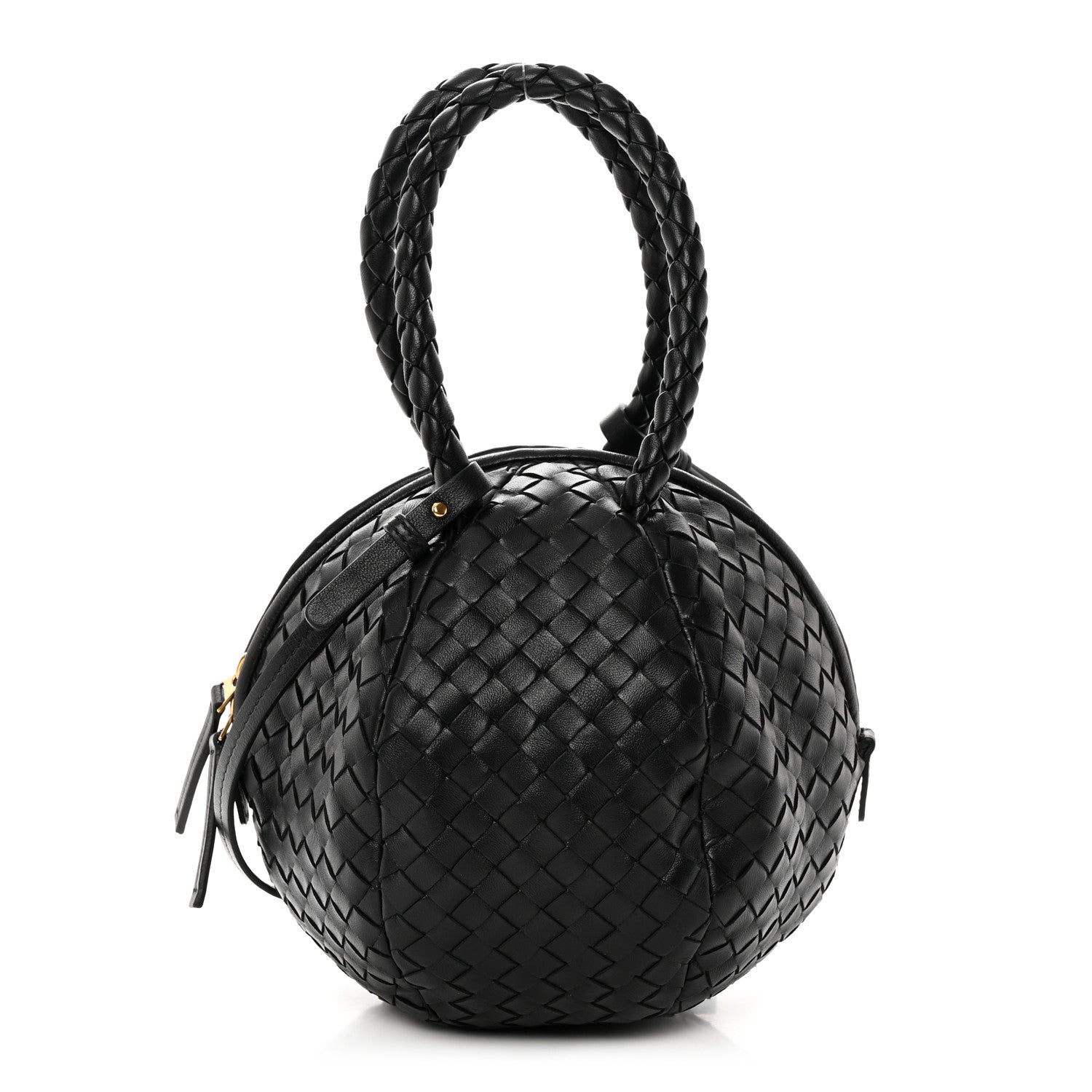 Bottega Veneta Nappa Intrecciato Mava Top Handle Bag Black 1 of 11